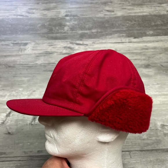 Vintage K-Products Red Ear Flap Baseball Cap 7 1/4 - Picture 1 of 8